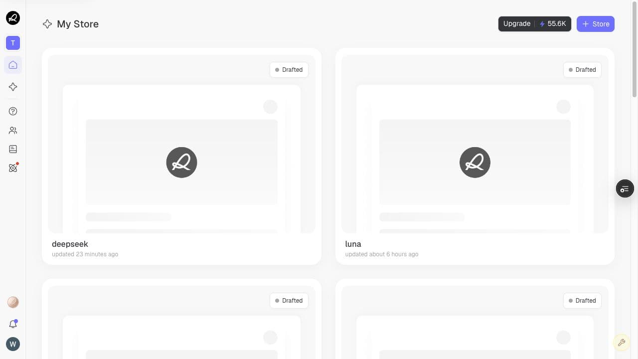 Runner project navigation menu