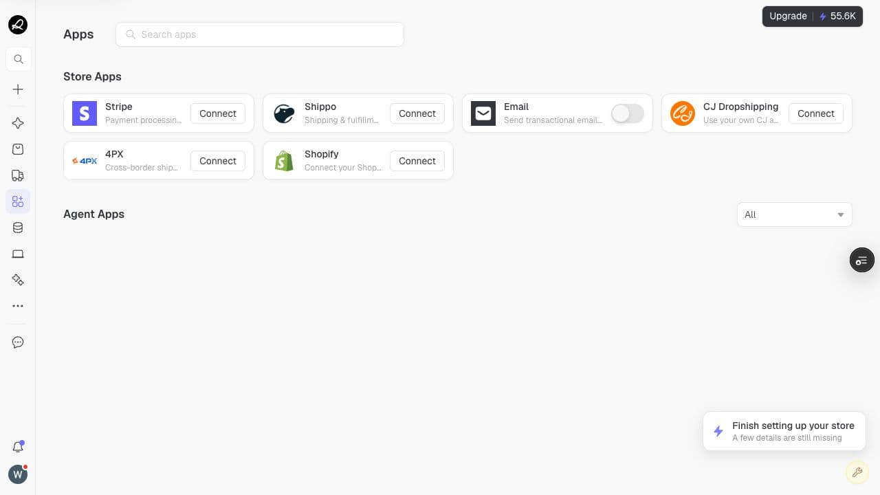 Runner Apps page