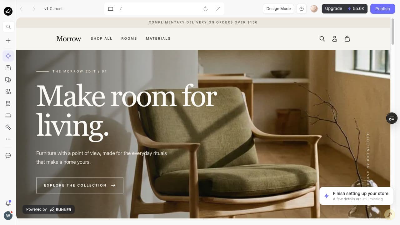 Storefront preview